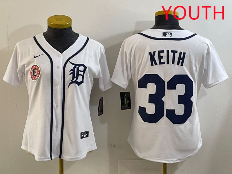 Youth Detroit Tigers #33 Keith White Game 2025 Nike MLB Jersey style 3->youth mlb jersey->Youth Jersey